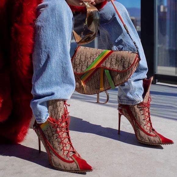 Christian Dior Vintage leather Rasta Mini skirt - Picture 7 of 16